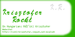 krisztofer rockl business card